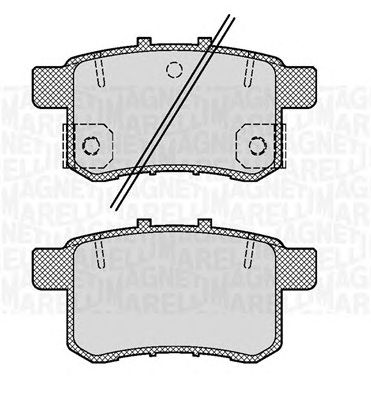 MAGNETI MARELLI 363916060704 -  Комплект тормозных колодок, дисковый тормоз